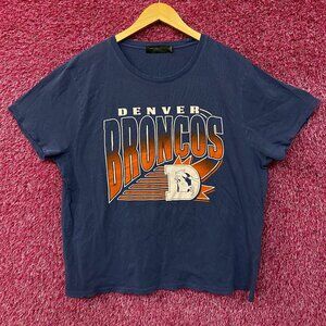 Junk Food Clothing NFL Denver Broncos Chrome Retro Style T-Shirt 2XL